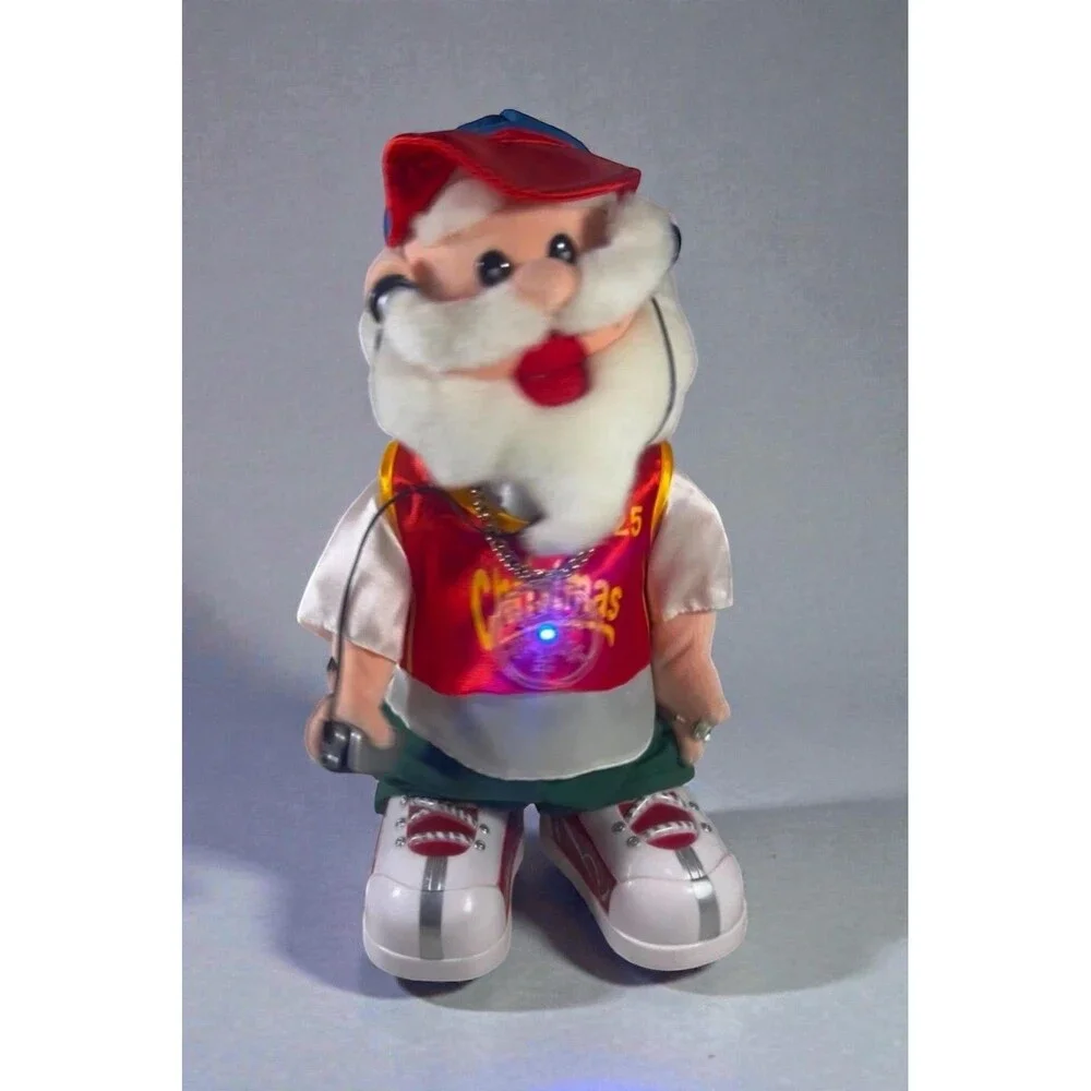 VTG Gemmy Hip Hop Santa Animated Singing Rapping 12” Works 2 Songs Christmas